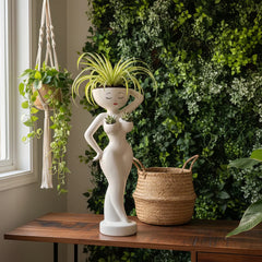GraceBloom Ceramic Lady Planter