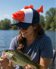 3D Fish Trucker Hat β Funny Fishing Cap for Outdoor Adventures