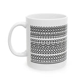 Funny Tire Track Coffee Mug – 15oz Ceramic Novelty Mug