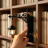 Vintage Bookshelf Lantern Light
