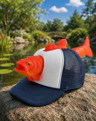 3D Fish Trucker Hat β Funny Fishing Cap for Outdoor Adventures