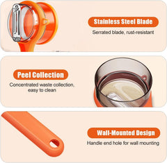 PeelMate⢠Mess-Free Kitchen Peeler with Built-In Storage Box
