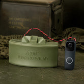 Tactical Doorbell Cover – Funny Military-Style Ring Camera Decoration