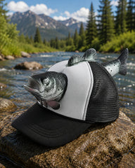 3D Fish Trucker Hat β Funny Fishing Cap for Outdoor Adventures