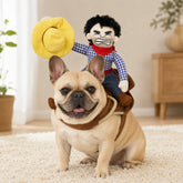 Cowboy Pup Rider – Funny Cowboy Dog Costume with Plush Rider for Dogs