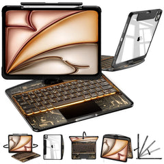 Y2K Transparent 360° Rotating iPad Keyboard Case