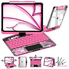 Y2K Transparent 360° Rotating iPad Keyboard Case