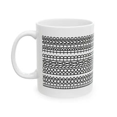 Funny Tire Track Coffee Mug – 15oz Ceramic Novelty Mug