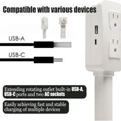 FlexCharge Rotating Outlet Extender