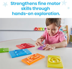 Alphabet Marble Tracing Boards – Lowercase Letter Learning Set for Preschool & Kindergarten