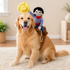 Cowboy Pup Rider – Funny Cowboy Dog Costume with Plush Rider for Dogs