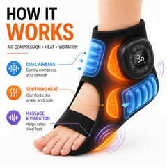 Heated Foot & Ankle Compression Massager